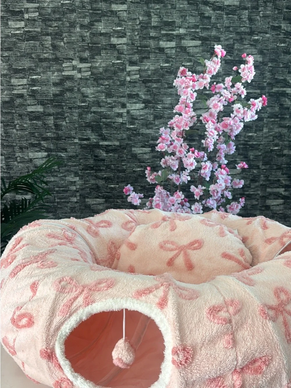 BEDSURE PINK BOWS CAT TUNNEL 💕🐈‍⬛